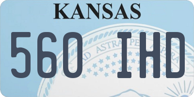 KS license plate 560IHD