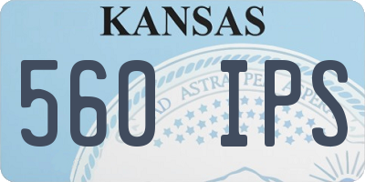 KS license plate 560IPS