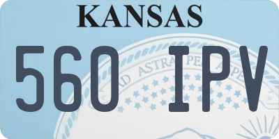 KS license plate 560IPV