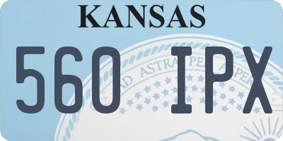 KS license plate 560IPX
