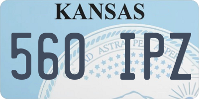 KS license plate 560IPZ