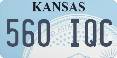 KS license plate 560IQC