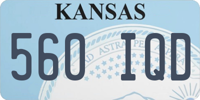 KS license plate 560IQD
