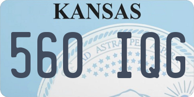 KS license plate 560IQG