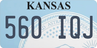 KS license plate 560IQJ