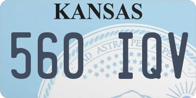 KS license plate 560IQV