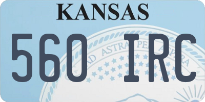 KS license plate 560IRC