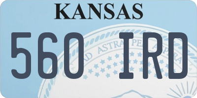 KS license plate 560IRD