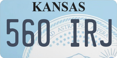 KS license plate 560IRJ