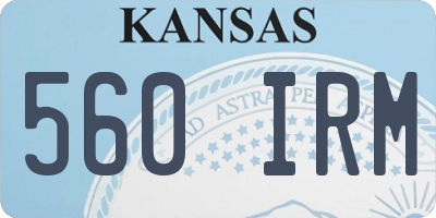 KS license plate 560IRM