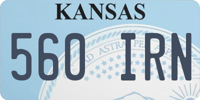 KS license plate 560IRN