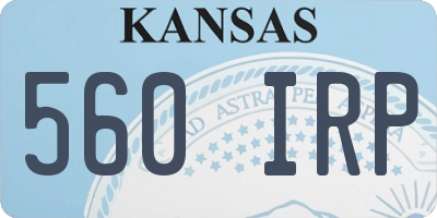 KS license plate 560IRP