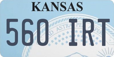 KS license plate 560IRT