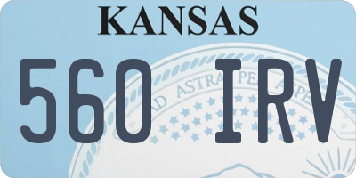 KS license plate 560IRV