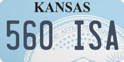 KS license plate 560ISA