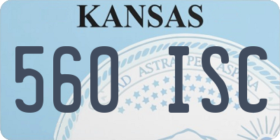 KS license plate 560ISC