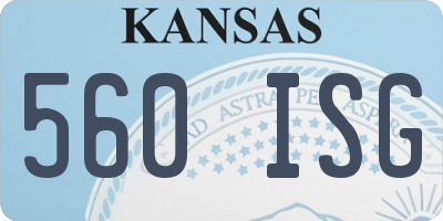 KS license plate 560ISG