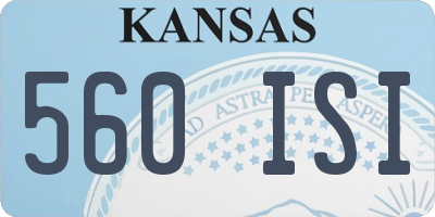 KS license plate 560ISI