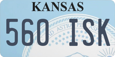 KS license plate 560ISK