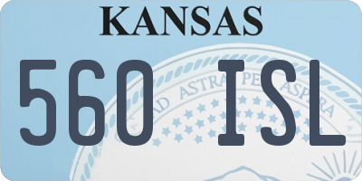 KS license plate 560ISL