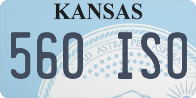 KS license plate 560ISO