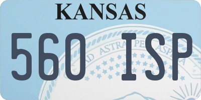 KS license plate 560ISP
