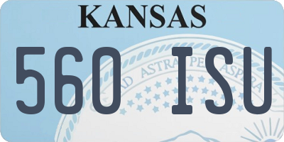 KS license plate 560ISU