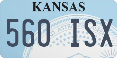 KS license plate 560ISX