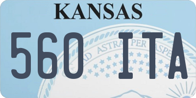 KS license plate 560ITA