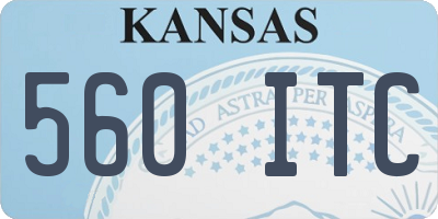 KS license plate 560ITC