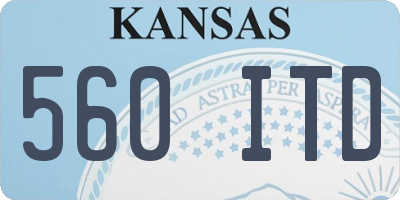 KS license plate 560ITD