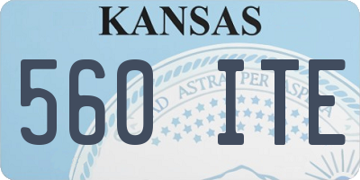 KS license plate 560ITE