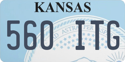 KS license plate 560ITG