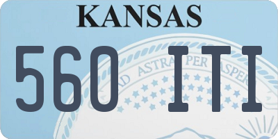 KS license plate 560ITI