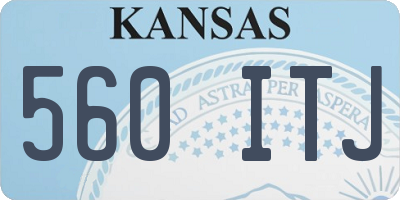KS license plate 560ITJ