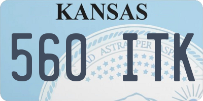 KS license plate 560ITK
