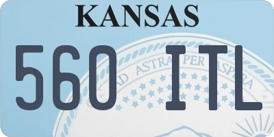 KS license plate 560ITL