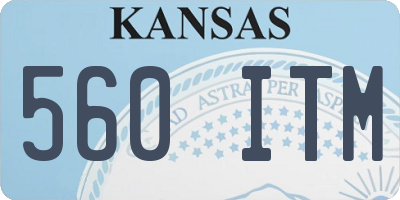 KS license plate 560ITM