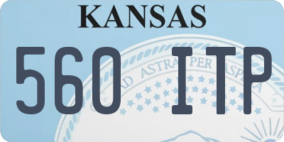 KS license plate 560ITP