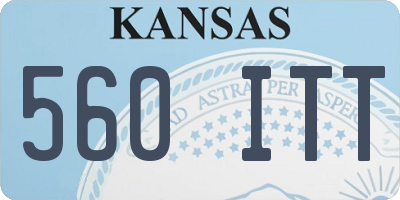 KS license plate 560ITT