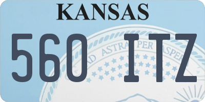 KS license plate 560ITZ