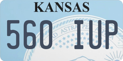 KS license plate 560IUP