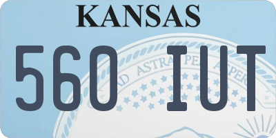 KS license plate 560IUT
