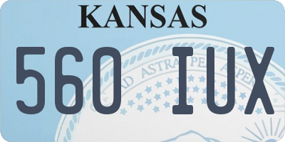 KS license plate 560IUX
