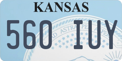 KS license plate 560IUY