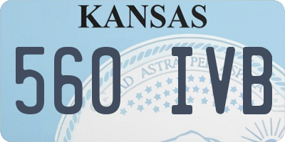 KS license plate 560IVB