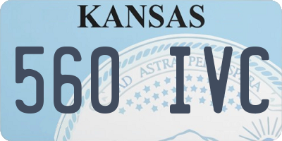 KS license plate 560IVC