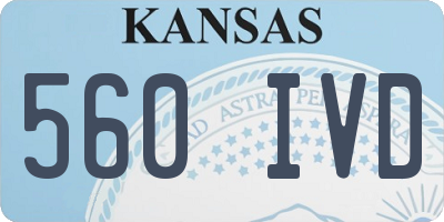 KS license plate 560IVD