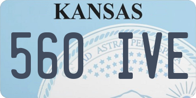 KS license plate 560IVE