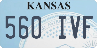 KS license plate 560IVF